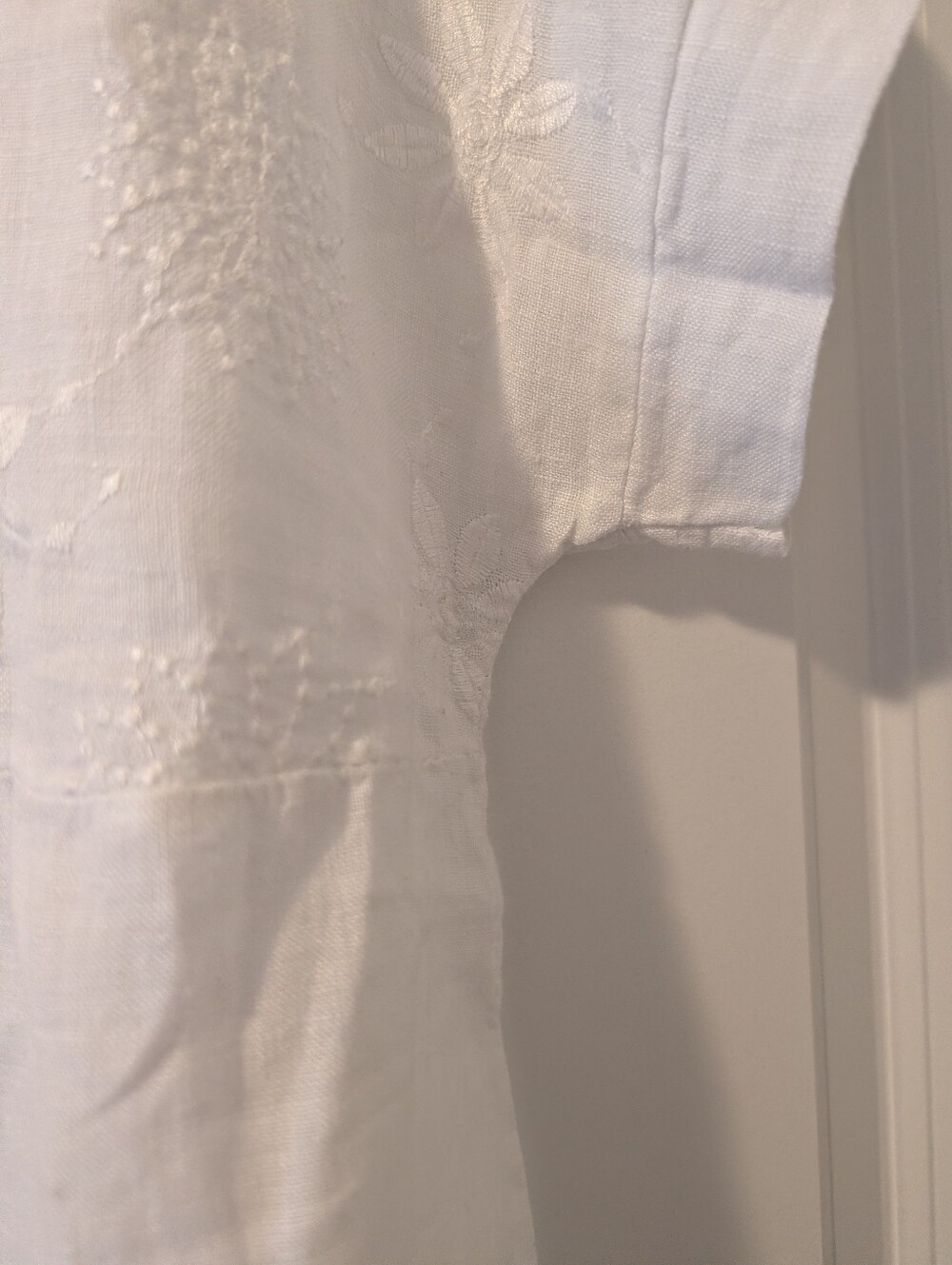 Terzo Milleñnio Made In Italy Linen Embroidered Top M - Picture 6 of 16